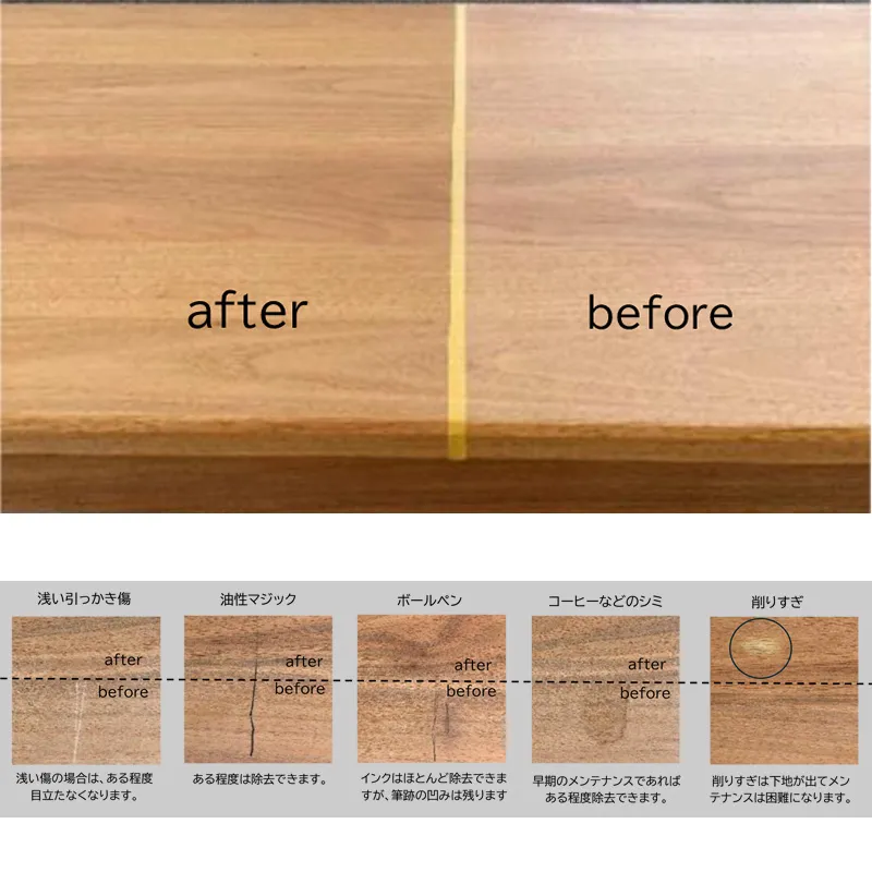 暮らしに寄り添う木の伸長式テーブル「Aki(アキ)」のメンテナンス